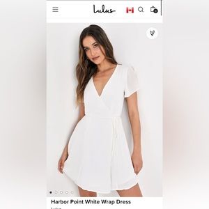 Lulus white Harbour wrap dress